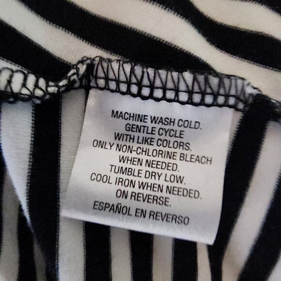 Style & Co Dress Womens Size XL Black White Striped Sleeveless Pullover Stretch - Picture 6 of 6